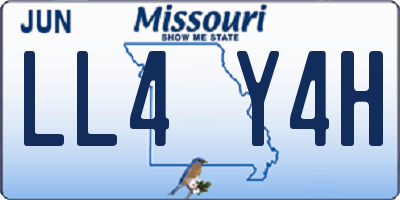 MO license plate LL4Y4H