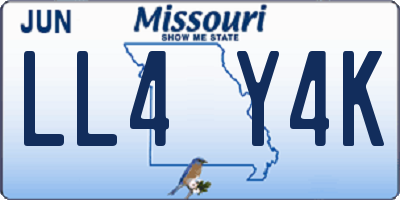 MO license plate LL4Y4K