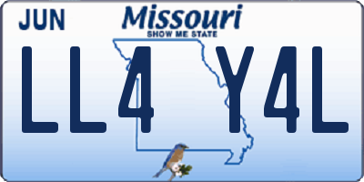 MO license plate LL4Y4L