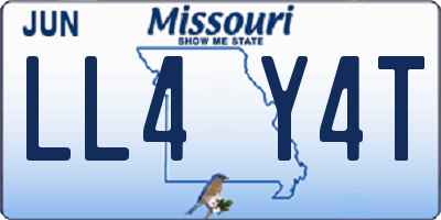 MO license plate LL4Y4T