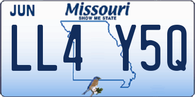 MO license plate LL4Y5Q