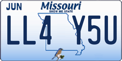 MO license plate LL4Y5U