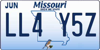 MO license plate LL4Y5Z