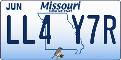 MO license plate LL4Y7R