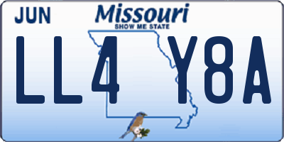 MO license plate LL4Y8A