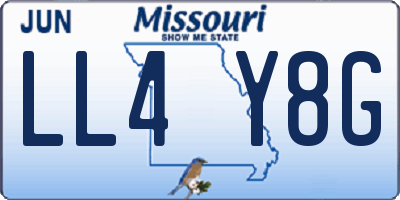 MO license plate LL4Y8G