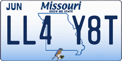 MO license plate LL4Y8T