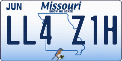MO license plate LL4Z1H