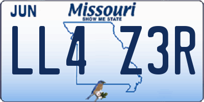 MO license plate LL4Z3R