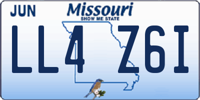 MO license plate LL4Z6I