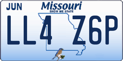 MO license plate LL4Z6P