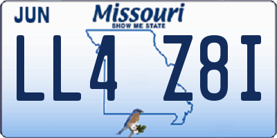 MO license plate LL4Z8I