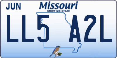 MO license plate LL5A2L