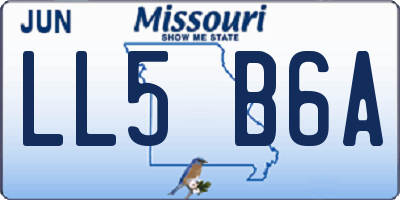 MO license plate LL5B6A