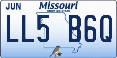 MO license plate LL5B6Q