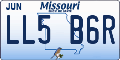 MO license plate LL5B6R