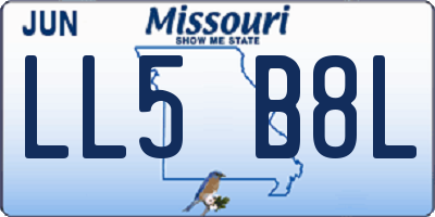 MO license plate LL5B8L
