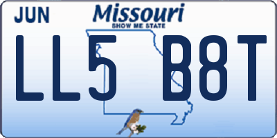 MO license plate LL5B8T