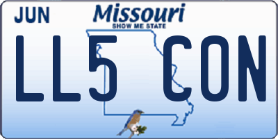 MO license plate LL5C0N