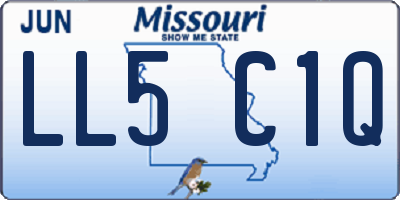 MO license plate LL5C1Q