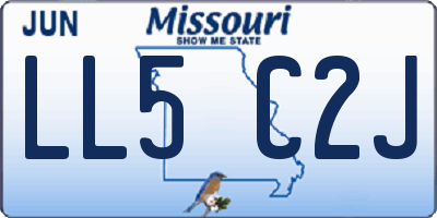MO license plate LL5C2J