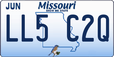 MO license plate LL5C2Q