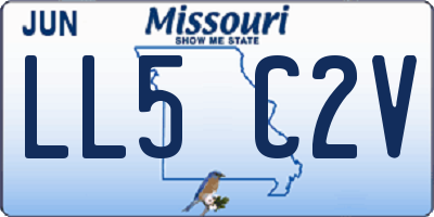 MO license plate LL5C2V