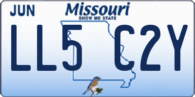 MO license plate LL5C2Y