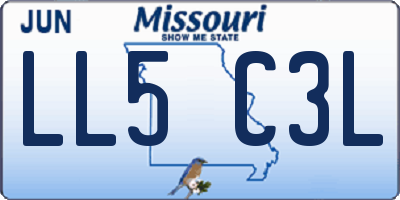 MO license plate LL5C3L