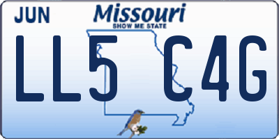 MO license plate LL5C4G