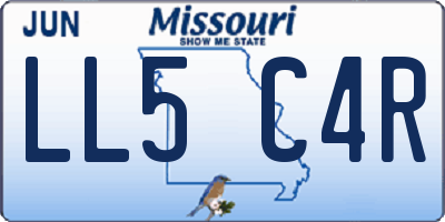 MO license plate LL5C4R