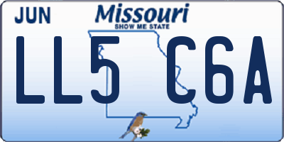 MO license plate LL5C6A
