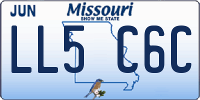 MO license plate LL5C6C