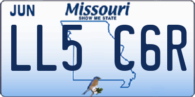MO license plate LL5C6R