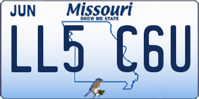 MO license plate LL5C6U