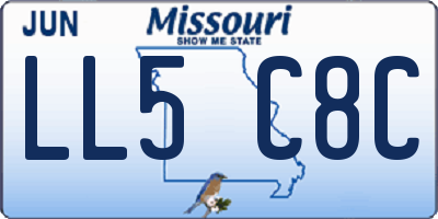 MO license plate LL5C8C