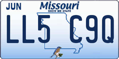 MO license plate LL5C9Q