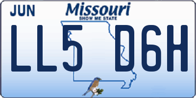 MO license plate LL5D6H