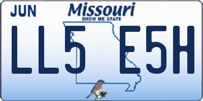 MO license plate LL5E5H