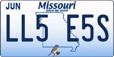 MO license plate LL5E5S
