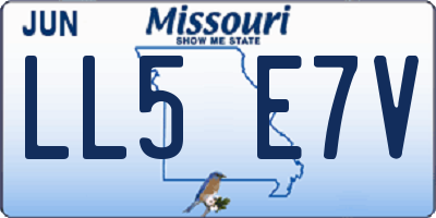 MO license plate LL5E7V