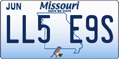MO license plate LL5E9S
