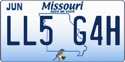 MO license plate LL5G4H