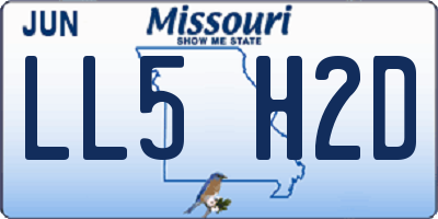 MO license plate LL5H2D