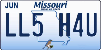 MO license plate LL5H4U