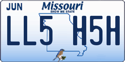 MO license plate LL5H5H