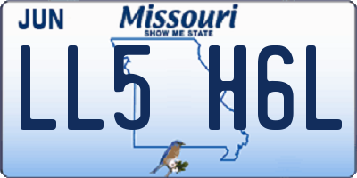 MO license plate LL5H6L