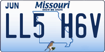 MO license plate LL5H6V