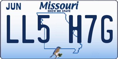 MO license plate LL5H7G