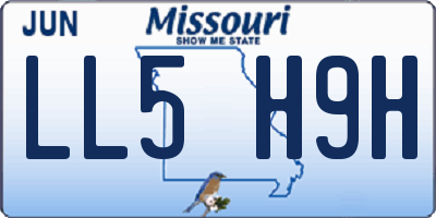 MO license plate LL5H9H